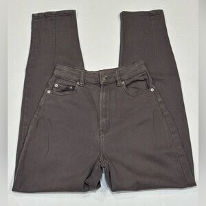 H&M Divided Women’s Grey High Waisted Jeans, Darted Ankle, Size 0